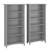 Librero alto de 5 estantes Salinas (juego de 2) de Bush Furniture