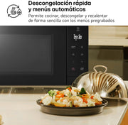 LG MH6535GIB - Microondas con grill, 1000 W, Smart Inverter, pantalla digital, color negro transparente, 1000 W, 25 l