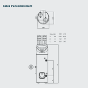 NUOS PRIMO HC 200L - Calentador de agua termodinámico