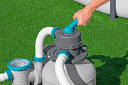 Bomba de filtrado de arena Bestway para piscina sobre suelo 8 327 L - 55,5 cm x 44 cm x 60 cm - Gris/Verde