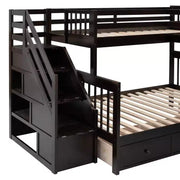 Litera en forma de L Whisen Modern Design, cama individual sobre matrimonial, con 3 cajones, escritorio portátil y armario