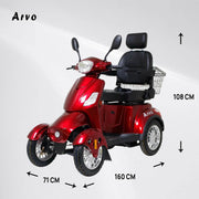 Arvo Seniorenmobil P400 Rojo