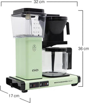 Moccamaster KBG Select, cafetera, cafetera retro, café de filtro, color blanco hueso, 1,25 L