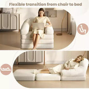 Yaheetech Sofá Cama Plegable 2 en 1 Silla Cama Plegable para Sala de Estar, Dormitorio