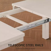 Juego de comedor moderno - Mesa de 80" + 6 sillas acolchadas, estructura de madera maciza, capacidad de la mesa de 400 lbs, fácil montaje