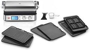 Braun MultiGrill 9 CG 9047, Parrilla Eléctrica con Placas para Grill, Cocción, Gofres, 2 Termostatos Independientes, 3 Posiciones de Cocción, Placas Aptas para Lavavajillas, 2000W, Negro/Acero Inoxidable