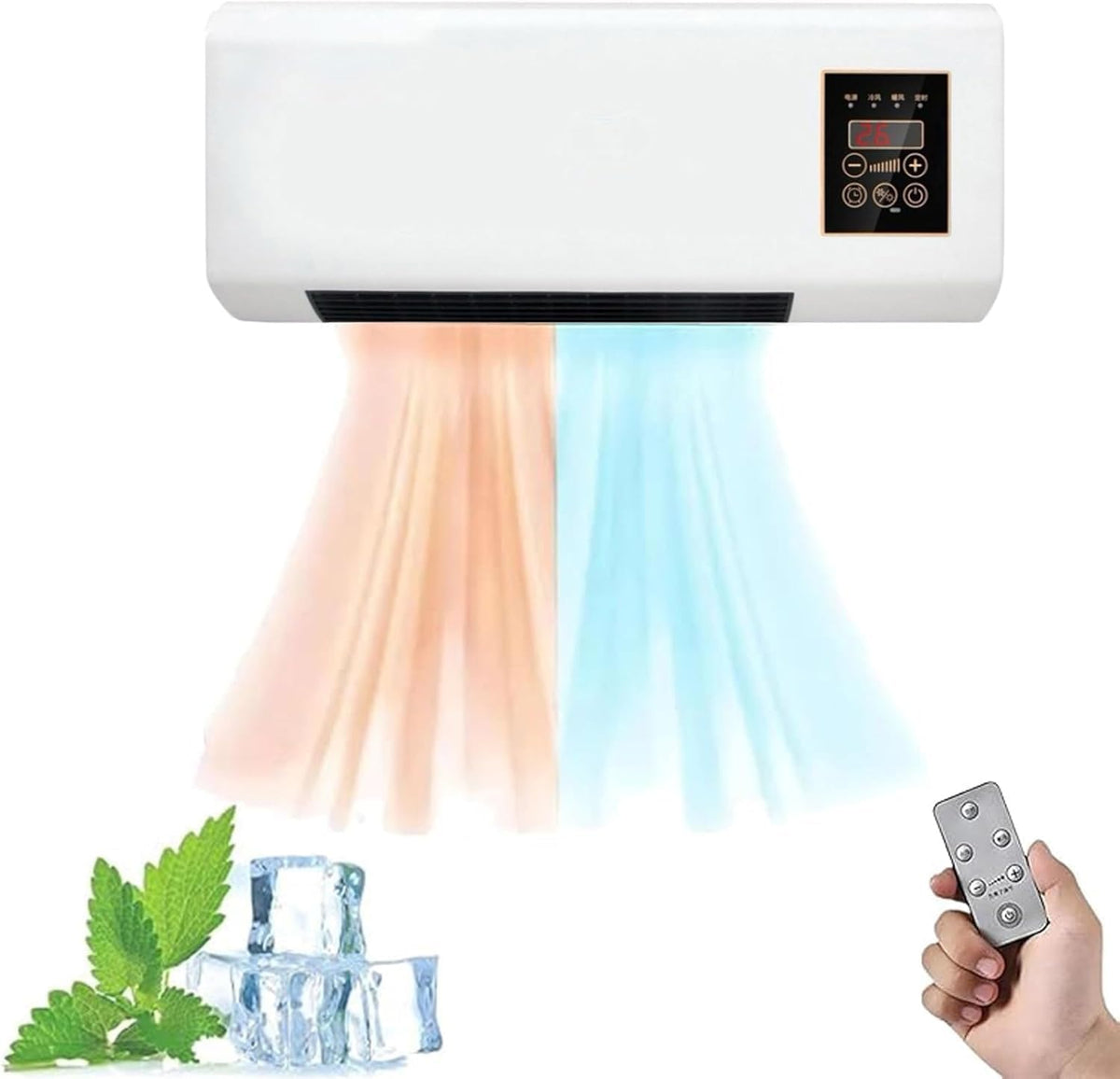 Aire acondicionado portátil EpiCooler, refrigeración y calefacción, accesorio de confort para el hogar durante todo el año, elemento de diseño moderno para la circulación del aire, sin taladros, ahorra espacio