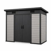 Caseta de jardín de polipropileno gris/negro 310x210x220 cm