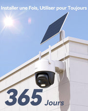 Cámara de vigilancia WiFi para exteriores Imou 2K inalámbrica con panel solar y batería de 5000 mAh, cámara solar exterior PTZ 360°, detección de personas/vehículos, visión nocturna a color, IP65, modo privado (2 unidades)