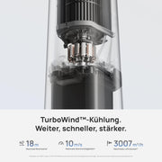 Ventilador nebulizador DREO TurboCool 765S, ventilador de torre 3 en 1 con ultrasonido, Wi-Fi y control por aplicación, depósito de 6 L, flujo de aire de 10,4 m/s, motor de CC silencioso de 20 dB, oscilación de 90°, 12 velocidades, 4 modos