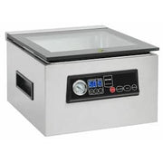 METRO Professional Envasadora al vacío de campana GVS1200, acero inoxidable/cristal, 37.2x44.3x24.9 cm, 7 L, Bomba 70 l/min, temporizador, 5 funciones, Plata