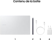 Samsung Galaxy Book4 360 Ordenador portátil 15.6'', Plataforma Intel Evo – Intel Core Ultra 7, 16GB RAM 512GB SSD Intel Graphics, Plata, teclado AZERTY FR