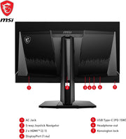 Monitor Gaming MSI MAG 271QPX QD-OLED de 26,5 pulgadas WQHD - Panel Quantum Dot OLED de 2560 x 1440, 360 Hz / 0,03 ms, 99,1 % DCI-P3, ΔE≤2, DisplayHDR True Black 400 - DP 1.4a, HDMI 2.1, USB Type-C