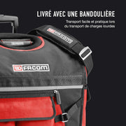 FACOM - Caja de herramientas textil con ruedas, Bolsa ProBag, 550mm x 360mm x 440mm, BS.R20PB