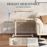 Mesa auxiliar FLEXISPOT: mesa para portátil y mesa de cama flexible con tablero inclinable, altura ajustable y móvil, ideal para sofá, cama y momentos de lectura (Arce, 80x40cm)