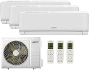 Aire acondicionado Trial Split Plus 9000 + 9000 + 12000 BTU, Wi-Fi R32, eficiencia energética A++/A+, 3 unidades interiores + 1 unidad exterior, con mando a distancia, bajo consumo energético