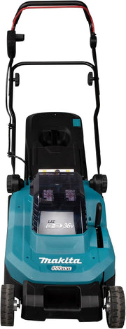 Cortacésped a batería Makita DLM382PM2 2x18 V / 4,0 Ah, 2 baterías + cargador doble
