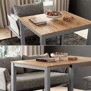 Mesa de comedor Vicco Granny, roble/gris, 120 x 70 cm extensible, con función de extensión para longitudes de mesa variables