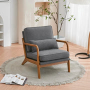 Sillón decorativo tapizado de estilo moderno de mediados de siglo