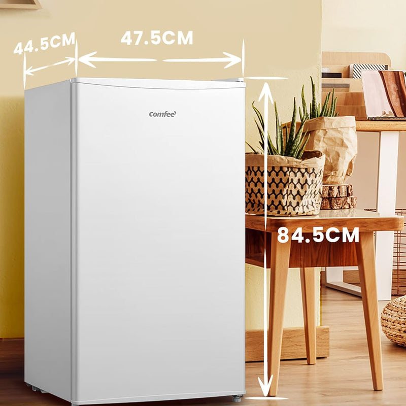 RCU60WH2(E) Congelador vertical de 60L con cajones, 3 cajones de congelación, una puerta, temperatura ajustable, puerta reversible, silencioso, independiente, blanco