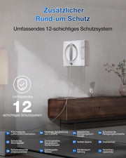 Robot limpiacristales ECOVACS WINBOT W2 PRO Omni con estación multifunción 6 en 1, carga durante el funcionamiento, cabezal de pulverización de 3 boquillas, protección de 12 niveles, planificación de rutas Win-SLAM 4.0, blanco