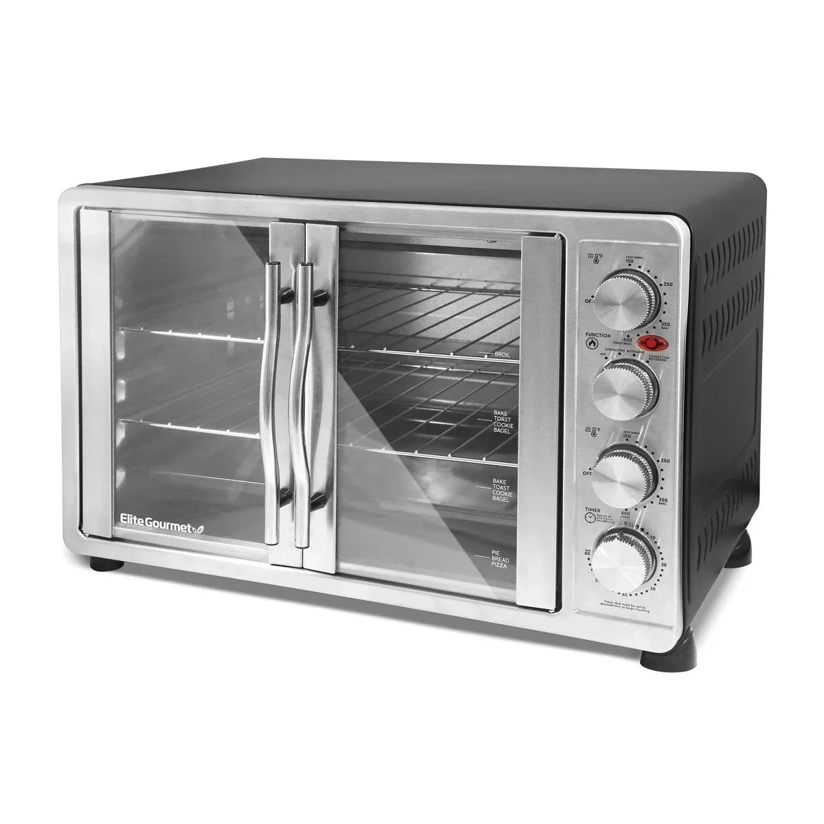 Horno Elite Platinum de doble puerta con rosticero y convección