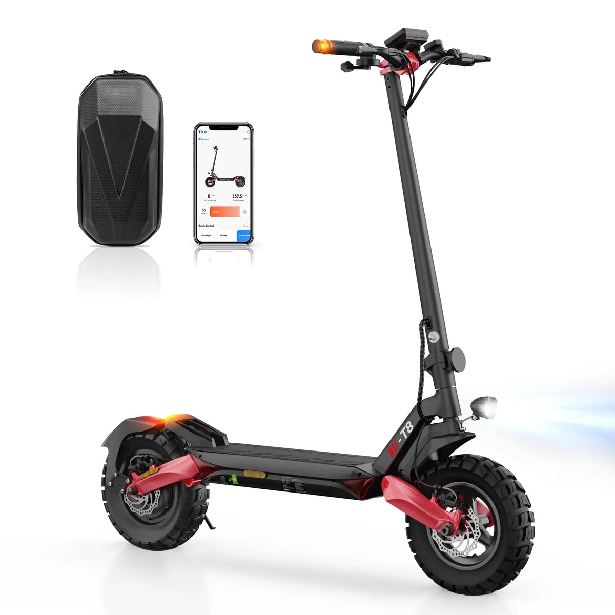 Patinete eléctrico todoterreno T8 con homologación para carretera, motor de 1200 W, autonomía de 100 km (ABE, eKFV)
