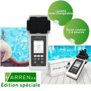 Poollab 2.0 Edición Especial - Probador electrónico de piscinas (fotómetro) - 170 tabletas de rojo de fenol para análisis de valor de pH y cloro - Accesorios para piscinas (con DPD1,