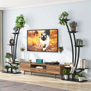 Soporte para plantas de interior, estante para flores de 6 niveles para jardín en casa - Juego de 2