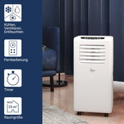 SUNTEC Aire acondicionado portátil Impuls 2.6 Eco R290 – Aire acondicionado móvil y silencioso con tubo de escape – Enfriador y deshumidificador para habitaciones de hasta 34 m² – Refrigeración móvil para hogar y oficina – 9.000 BTU | 2600 vatios