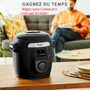 Moulinex Cookeo Wi-Fi 10 en 1, Multicocina, 10 modos de cocción, Cocción a presión, Pasos detallados, CE96G810, Negro
