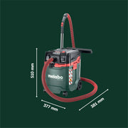 Aspirador universal metabo ASA 30 M PC, 1200 W, clase de polvo M, cable de 8 m, 30 l, manguera antiestática, limpieza de filtro, accesorios