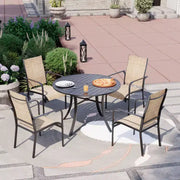 Juego de 6 sillas de comedor para exteriores EROMMY, sillas de comedor apilables para exteriores