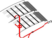 Wiltec Juego de 2 rampas de carga plegables 2260 x 305 mm – Capacidad de carga máx. 680 kg – Perfil de barras – De aluminio – Rampa de acceso para vehículos, motos, ATV, quad y remolques