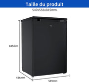 CHIQ Refrigerador congelador 107 L, Clase D, Eficiencia energética, Ultra silencioso (39 dB), Control de humedad, Puerta reversible
