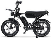 Bicicleta eléctrica OUXI Pro E-Bike Fatbike de 20 pulgadas, batería doble de 2x15Ah con autonomía de hasta 100km, motor de 250W y 60Nm, frenos de disco hidráulicos, suspensión completa, altavoz Bluetooth, portaequipajes delantero