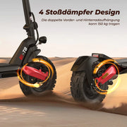Patinete eléctrico todoterreno T8 con homologación para carretera, motor de 1200 W, autonomía de 100 km (ABE, eKFV)