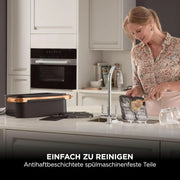 Freidora de aire Ninja AF500EUCP Foodi FlexDrawer 10,4 L – 7 funciones, zona doble, 2470 W, negro/cobre