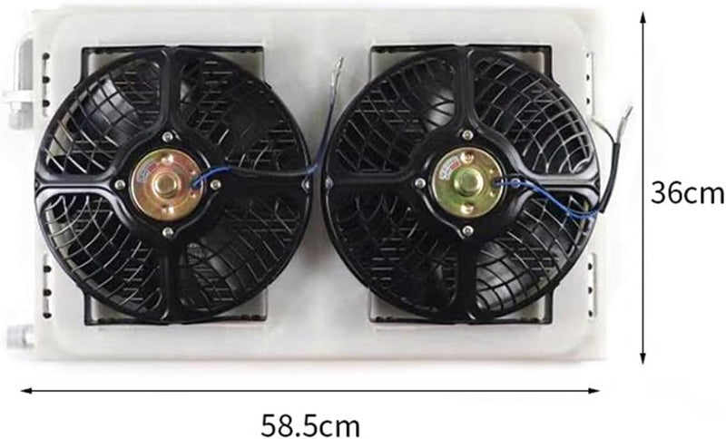 Aire acondicionado para coche, kit de aire acondicionado universal para automóvil 12V 24V, A/C para camión, minibús, furgoneta, tractor, excavadora, vehículo recreativo (12V solo frío)