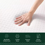 Colchón de espuma viscoelástica Zinus de 5 pulgadas, tamaño individual, con tecnología de enfriamiento, libre de fibra de vidrio, firmeza media, capas transpirables y materiales certificados como seguros