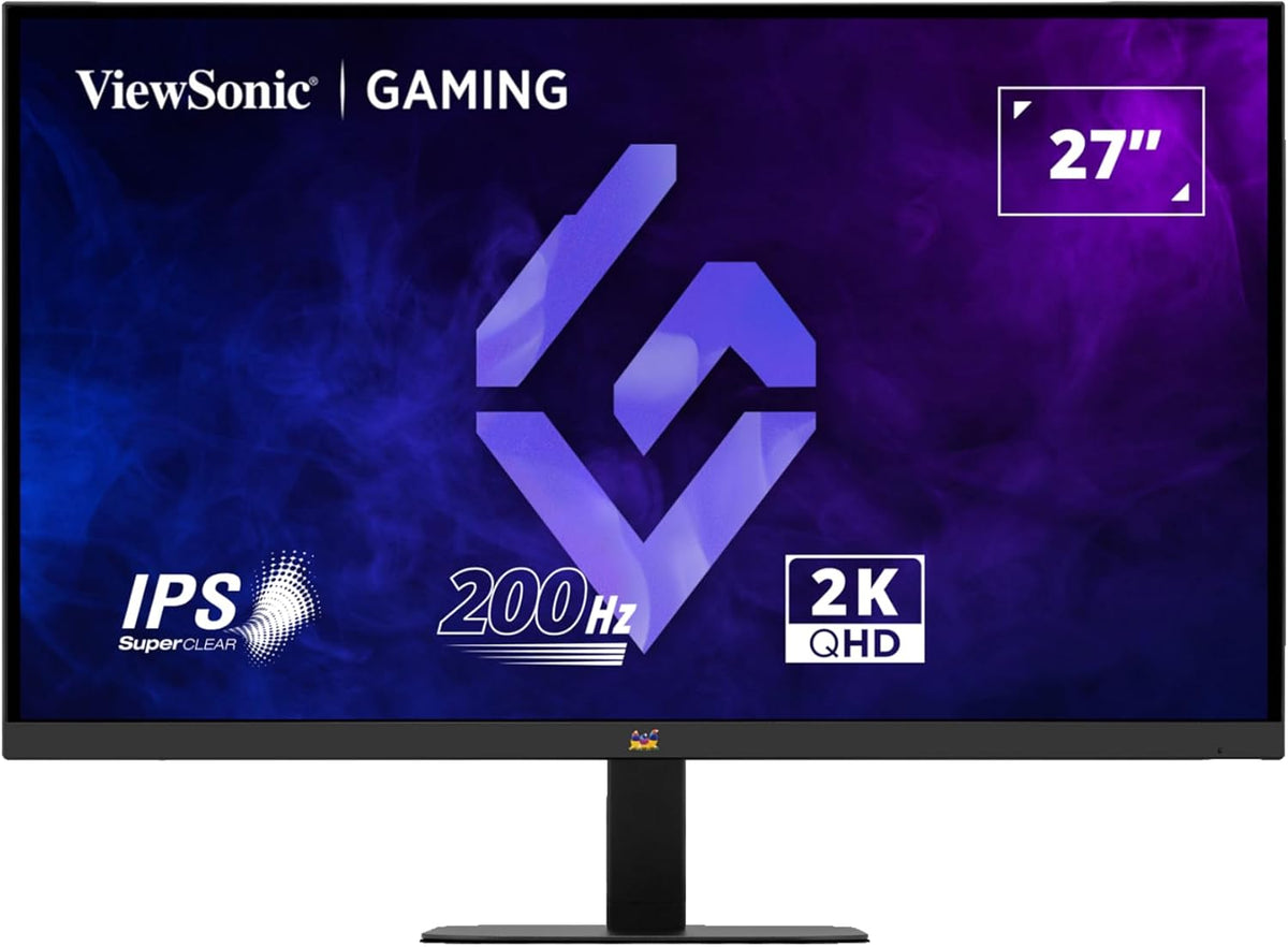 Monitor Gamer ViewSonic VX2757-2K-PRO de 27 pulgadas, WQHD 2560 x 1440p, 200Hz, 1ms MPRT, compatible con G-Sync, HDR10, IPS, 2 HDMI, DisplayPort, sin parpadeo