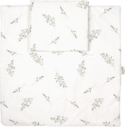Cuna ovalada evolutiva Waldin, set completo 7 en 1, cuna de barrotes, cama infantil con colchón, cambiador, cuna colecho, madera blanca