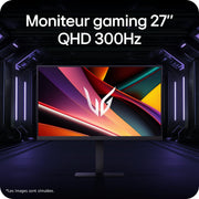 LG Ultragear™ 27G640A-B.AEUQ Monitor Gaming 27" - Panel IPS resolución QHD (2560x1440), 1ms GtG 300Hz, VESA DisplayHDR 400, DCI-P3 95%, AMD FreeSync Premium, DisplayPort 1.4, HDMI 2.1, Inclinable