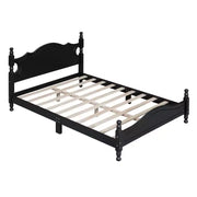 Base de cama de madera tamaño Queen Whisen, base de plataforma con soporte de listones de madera