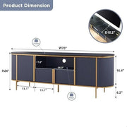 Mueble de TV de lujo moderno, centro de entretenimiento, con superficie de mármol sintético