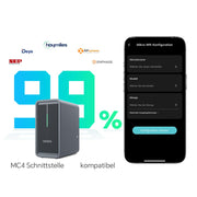 Sistema solar para balcón Marstek B2500 con almacenamiento: 0% IVA, batería solar LiFePO4 de 2240Wh, 2 MPPT, entrada solar fotovoltaica máx. de 1600W y salida CC de 800W, control por aplicación, IP65, conectar y usar (Plug&Play)