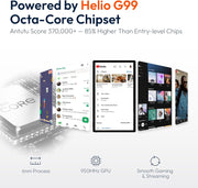 Tableta MESWAO de 15,6 pulgadas, MES-B3 Android 14 Tablet grande con pantalla IPS, Helio G99 Octa-Core, 6GB RAM+128GB ROM (1TB TF), 12000mAh, BT5.0, WiFi 2.4G/5G, cámara de 32MP