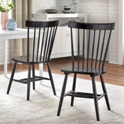 Sillas de comedor de madera maciza con respaldo de barrotes Simple Living Venice (juego de 2)