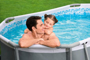 Kit de piscina elevada Bestway Steel Pro Max - 305 cm x 200 cm x 84 cm - Gris