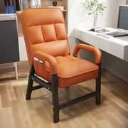 Silla de oficina moderna tapizada en gris con 4 patas